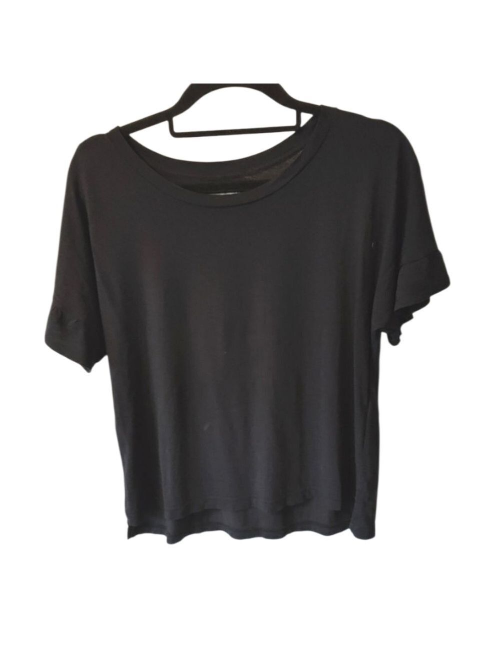 ABERCROMBIE AND FITCH Cotton Blend Flutter Sleeve Tee Shirt Size Small